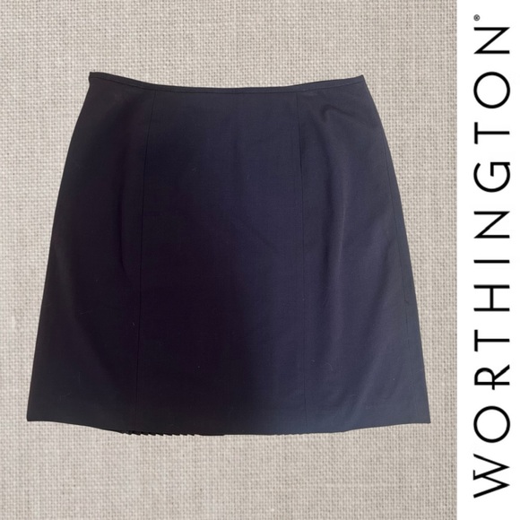 Worthingtons Works Brown Stretch Separates Pleated‎ Skirt, Size 12, MSRP $62 - Picture 2 of 5